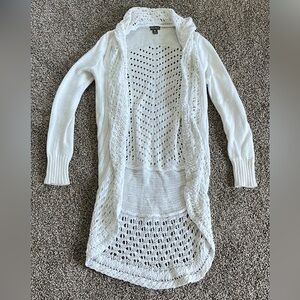 Eddie Bauer white knit cardigan sweater